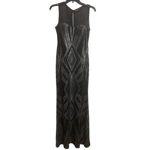 Jump Apparel Sleeveless Metallic Maxi Dress Size 5/6